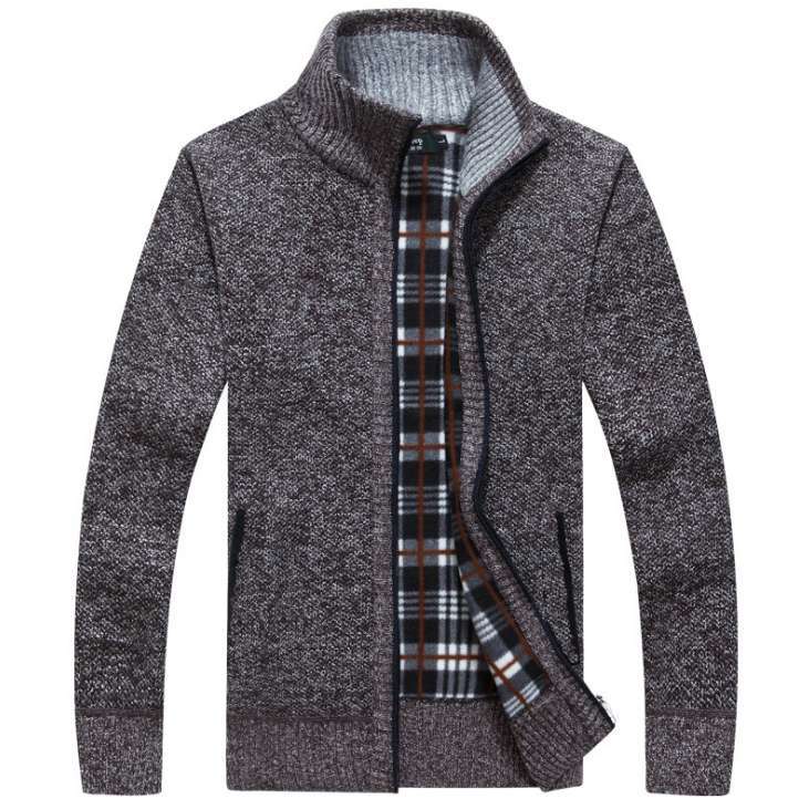 🔥【M~3XL】2024, jachetă de pulover cu fermoar pentru bărbați, largi, de mărime mare-3855088