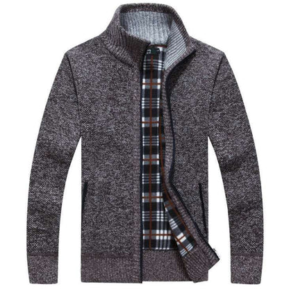 🔥【M~3XL】2024, jachetă de pulover cu fermoar pentru bărbați, largi, de mărime mare-3855088