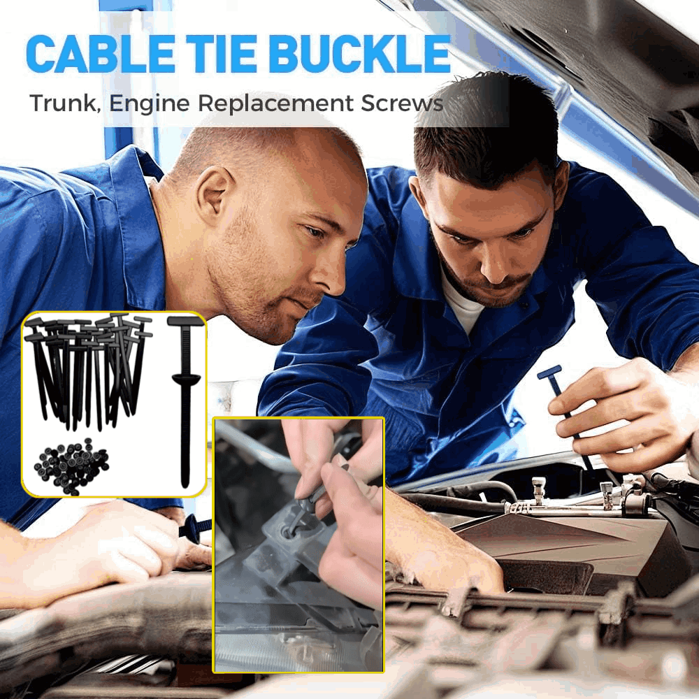 🔧🚗【70 piezas】Hebilla universal para bridas de nailon multifuncionales