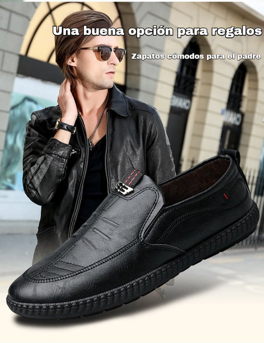 🔥【Oferta especial】Zapatos casuales de cuero genuino hechos a mano para hombre, transpirables y cómodos, modelo 2026
