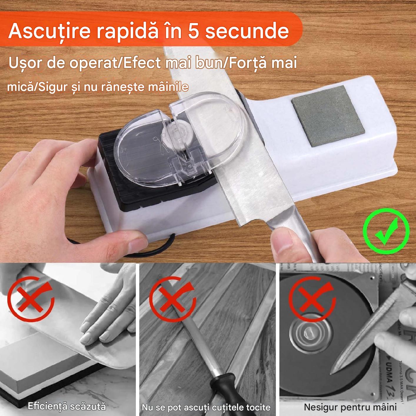 ⚡🔪Ascuțitoare electrică multifuncțională 2025 – rapidă și portabilă, ideală pentru cuțite și foarfece-3969671