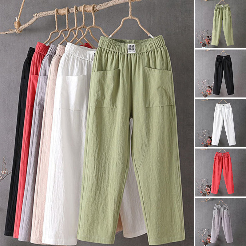 🌿🌈【Cel mai vândut】【M-4XL】Pantaloni largi pentru femei, de primăvară, noi, 2025, pantaloni casual confortabili