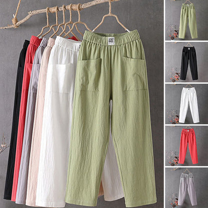 🌿🌈【Cel mai vândut】【M-4XL】Pantaloni largi pentru femei, de primăvară, noi, 2025, pantaloni casual confortabili