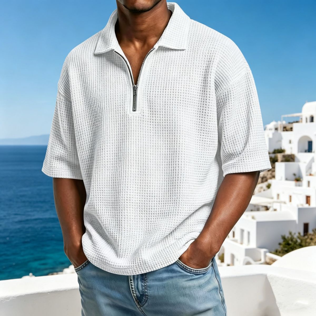 👕👕【50% popusta】【Veličine S-4XL】Novi dolazak za ljeto 2026.: Muška polo majica kratkih rukava u jednoj boji