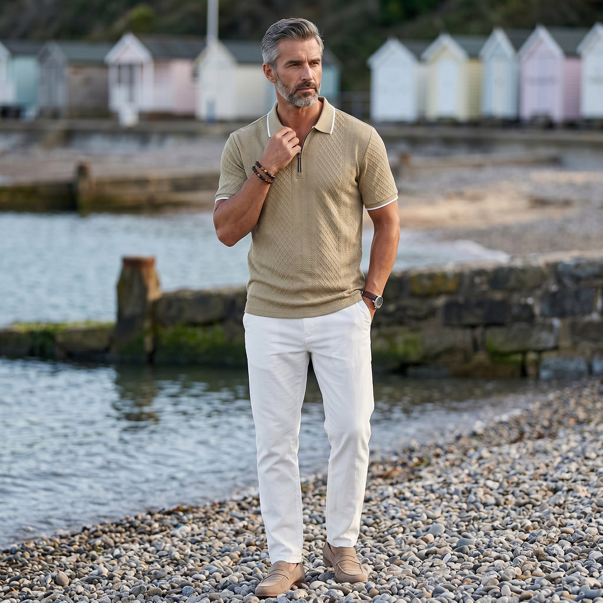 🔥【Novo, vremenski ograničena ponuda: 50% popusta samo 3 dana】【S - 3XL】Muška ljetna jednostavna retro polo majica kratkih rukava s patentnim zatvaračem – prozračna, hladna i udobna za nošenje. ✅ Besplatna dostava