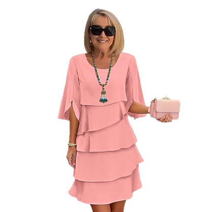 💃50% popusta【S-3XL】🎁Elegantna višeslojna haljina s volanima na manžetama, stvara elegantan izgled prikladan za sve prigode💃