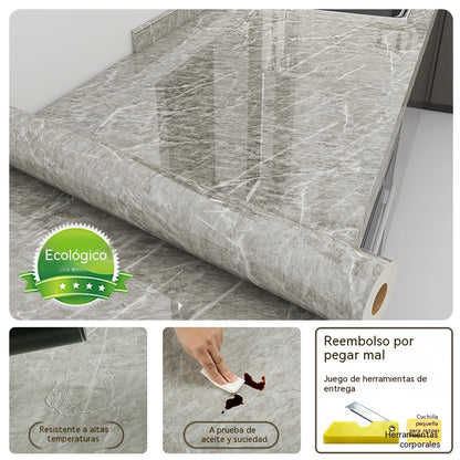 【60cm*5m】🛡️ Lámina Adhesiva de Aluminio Removible – Antigrasa, Resistente al Calor y Fácil de Limpiar