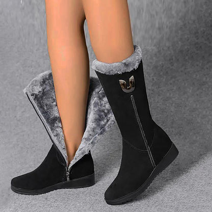 🔥【Reducere fierbinte】🔥🎉【35-41】2025 Ghete groase și calde de pluș pentru femei, must-have iarna-3893993