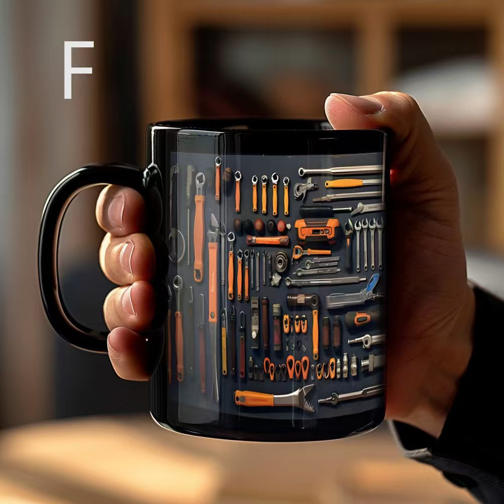 🔥☕【¡El resto del día! 50% de descuento】💥Nuevo kubek de cerámica con el motivo de obrabiarki 