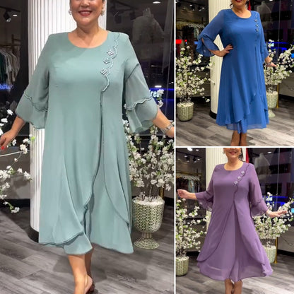 ❤️❤️【Vremenski ograničena ponuda】【S-5XL】👗👗2026 Nova visokokvalitetna šifonska haljina