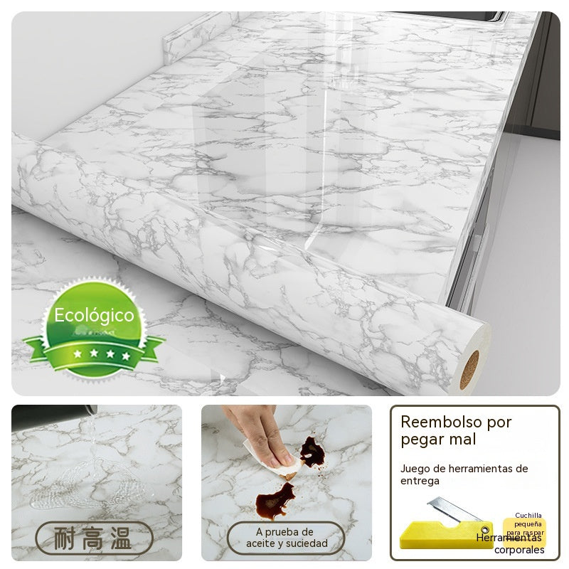 【60cm*5m】🛡️ Lámina Adhesiva de Aluminio Removible – Antigrasa, Resistente al Calor y Fácil de Limpiar