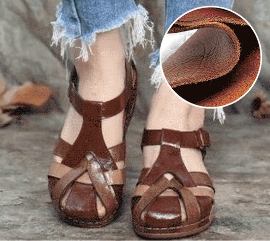 🔥🩰【35-43】Sandale romane confortabile din piele moale pentru femei