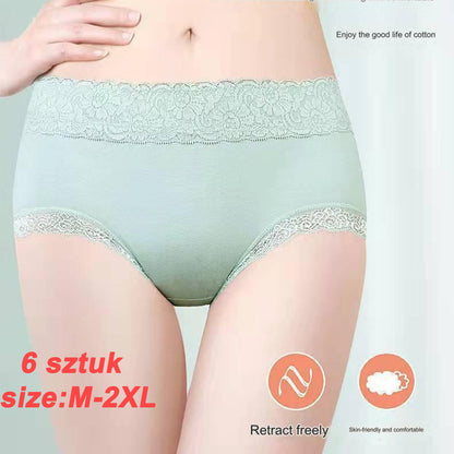 💖Zadnji dan 50% popusta - 【6 komada】Visokokvalitetno donje rublje od čistog pamuka s visokim strukom koje oblikuje bokove✨️ （40-100 kg）
