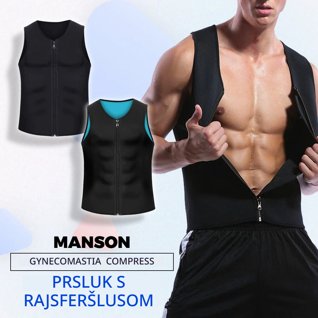 【S-4XL】【Iznenađujuća posebna ponuda s popustom od 50%】🔥Muški prsluk s patentnim zatvaračem, kontrola trbuha