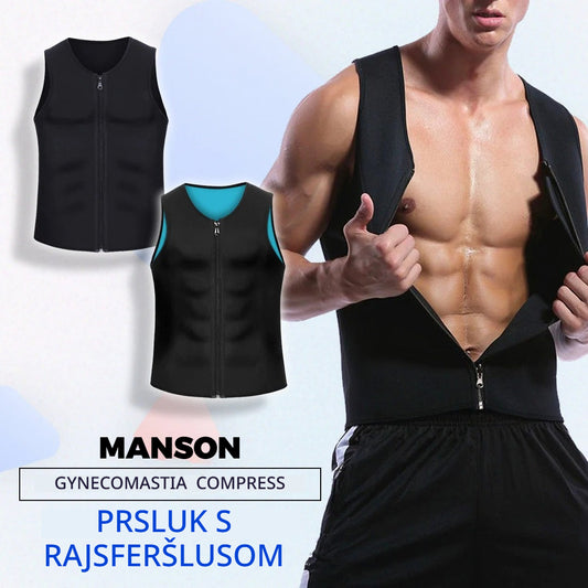 【S-4XL】【Iznenađujuća posebna ponuda s popustom od 50%】🔥Muški prsluk s patentnim zatvaračem, kontrola trbuha