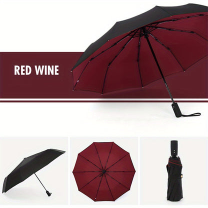 【🛒Oferta pe timp limitat】☔ Umbrelă automată cu două straturi, întărită, rezistentă la vânt, utilizabilă atât pe vreme ploioasă, cât și însorită--3865961