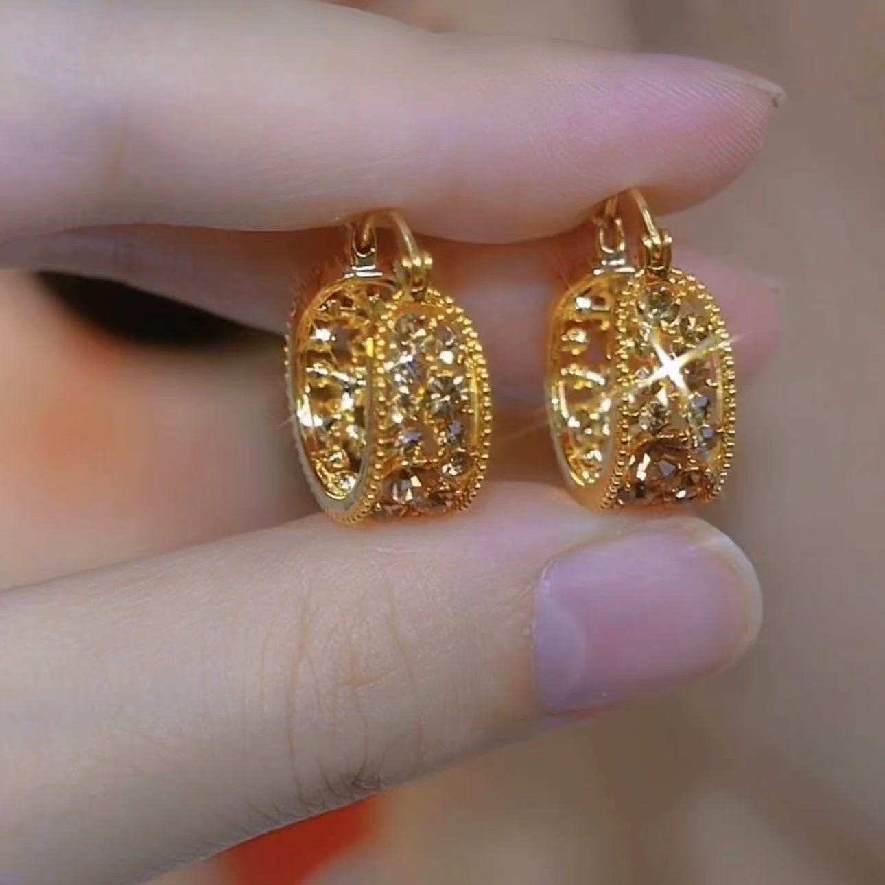 【Cumpărați 1, primiți 1 gratuit】Cercei eleganti, rafinati si luxosi cu diamante stralucitoare-3875329