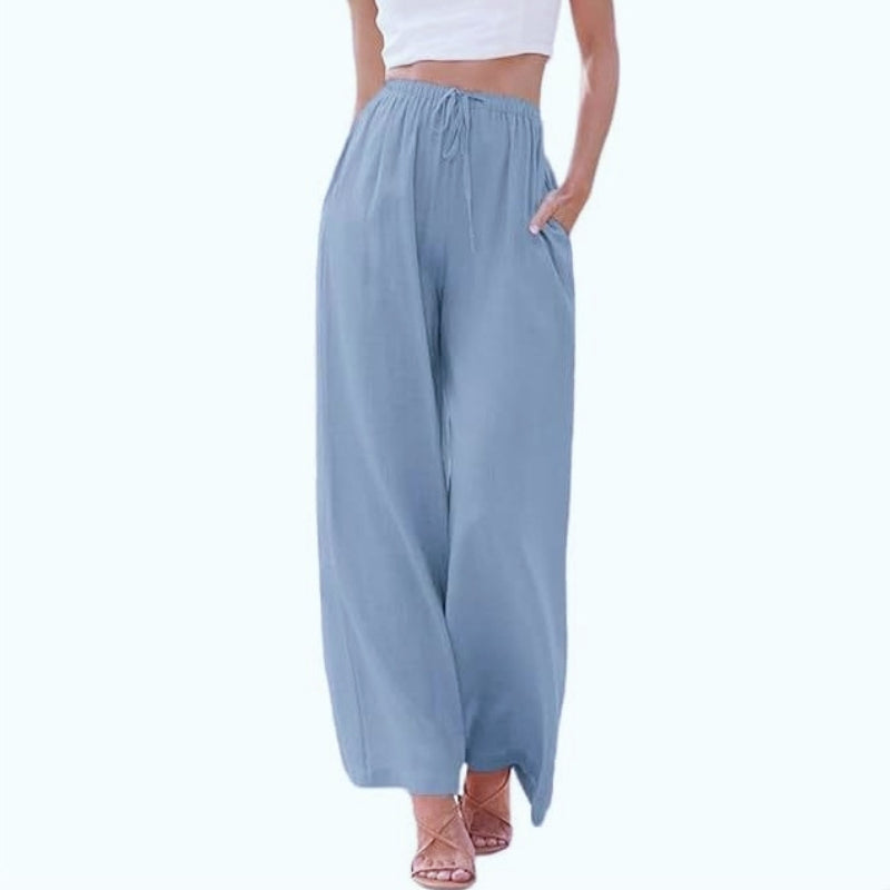 🔥🔥【Zadnji dan 50% popusta】👖👖【S-5XL】 Nove ljetne cool ženske hlače od pamuka i lana širokih nogavica za 2026. - ✅Plaćanje pouzećem
