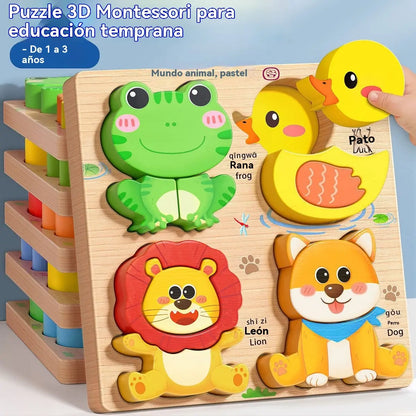 👧🏻🧩 Montessori drvena 3D slagalica za rani odgoj i obrazovanje