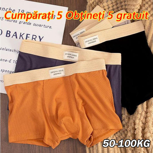 💦【set de 5 piese】🩲 Lenjerie pentru bărbați din bumbac pur respirabil și confortabil --3906006