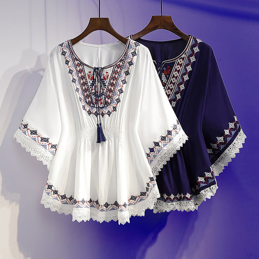 【M~4XL】👚💖Nova bluza/top od šifona za žene većih veličina, široki kroj, koji skriva trbuh i smanjuje struk