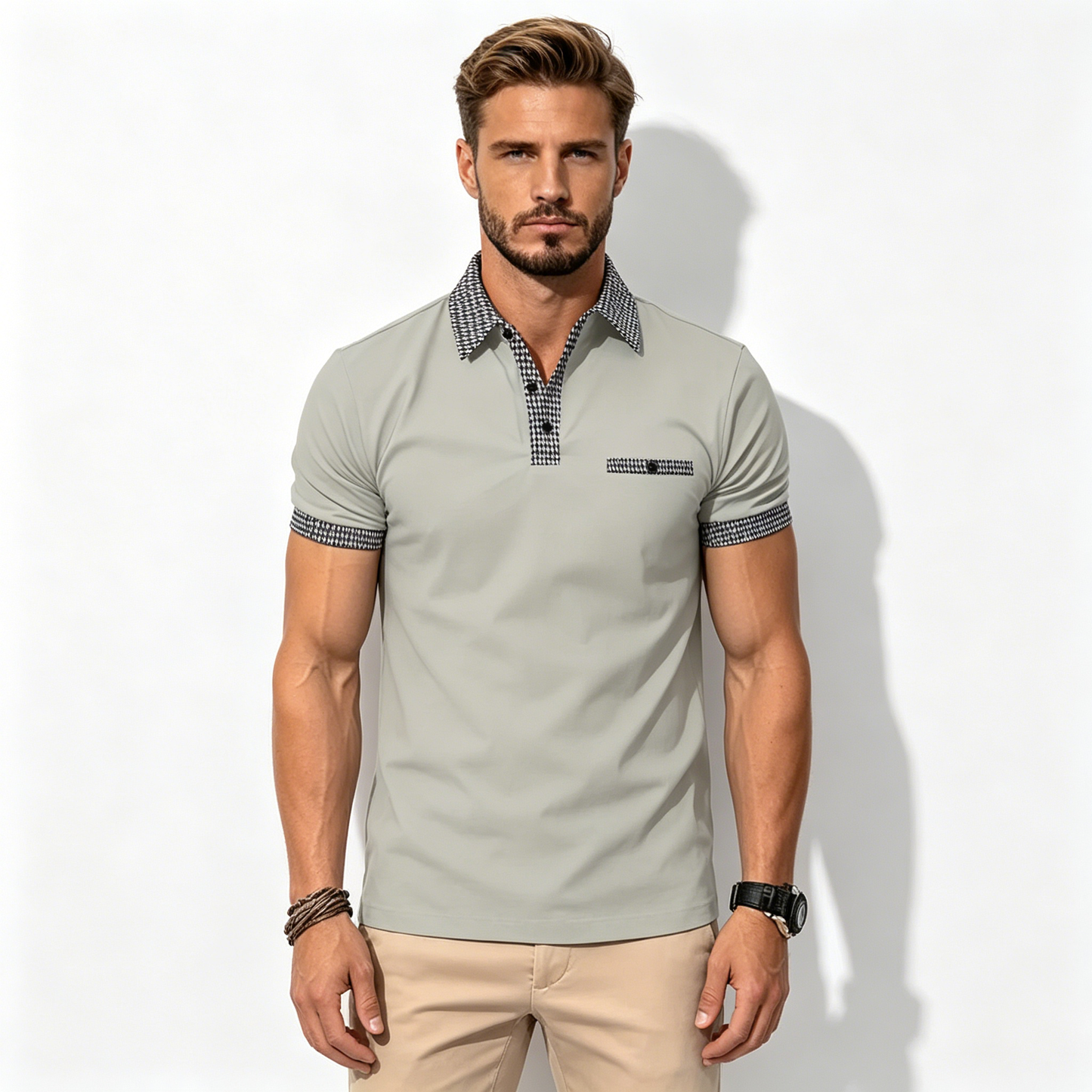 Rasprodaja 2026.💥👔【S-3XL】Muška ljetna polo majica s gumbima u boji, mekane, udobne i prozračne