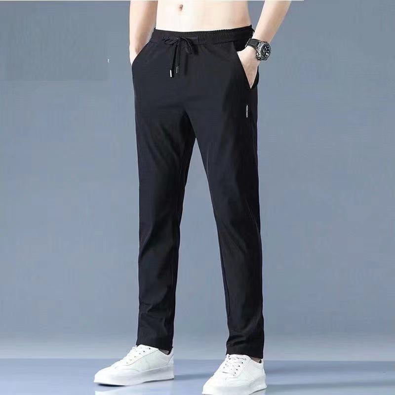 🆒👖【M-5XL】Novi model muških elastičnih ležernih hlača od ledene svile, ravnog kroja, u većim veličinama