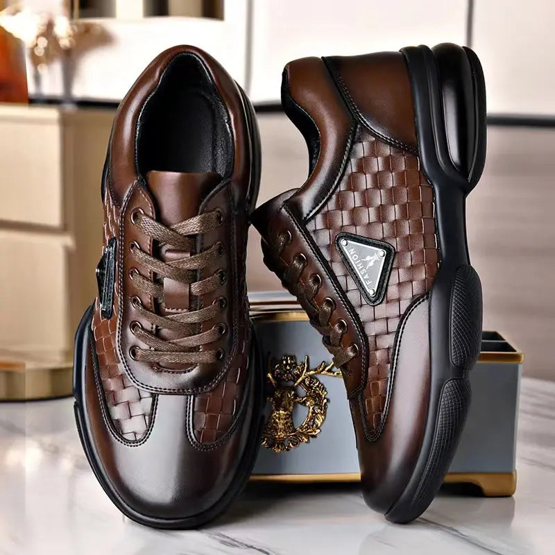 💥【Artículo muy vendido】💥Zapatos casuales de piel de cocodrilo, suela suave, transpirable.