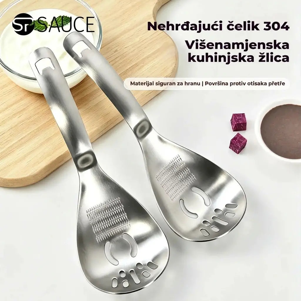 🔥50% popusta🔥🥄Višenamjenska žlica i cjedilo od nehrđajućeg čelika 304
