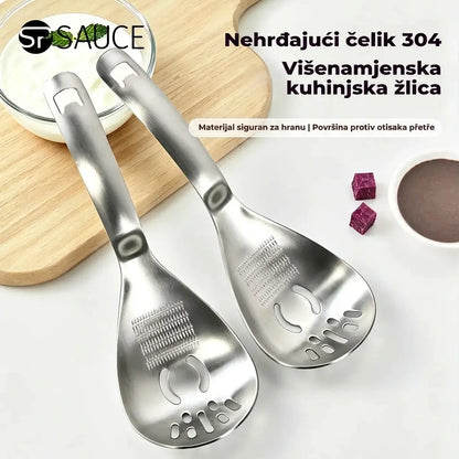 🔥50% popusta🔥🥄Višenamjenska žlica i cjedilo od nehrđajućeg čelika 304