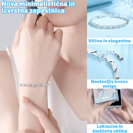 😀👉【Kupite jedan, dobijte jedan gratis, savršen izbor poklona】💖🍀Modna nova ženska narukvica od 925 srebra s djetelinom i četiri lista【50% popusta】
