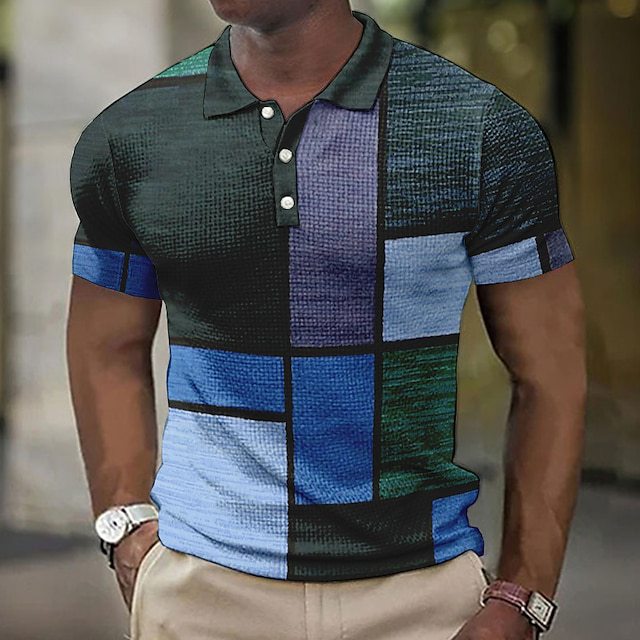 💥👕Izravna pošta tvornice【S-5XL】Muška ležerna POLO majica s geometrijskim uzorkom iz 2026.