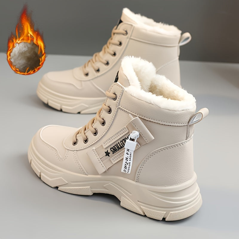 🔥【50% REDUCERE】🥰🥰【35-45】Cizme de zăpadă de iarnă cu fermoar lateral pentru femei-3839366