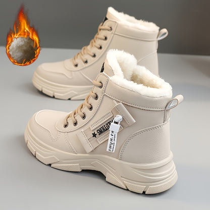 🔥【50% REDUCERE】🥰🥰【35-45】Cizme de zăpadă de iarnă cu fermoar lateral pentru femei-3839366