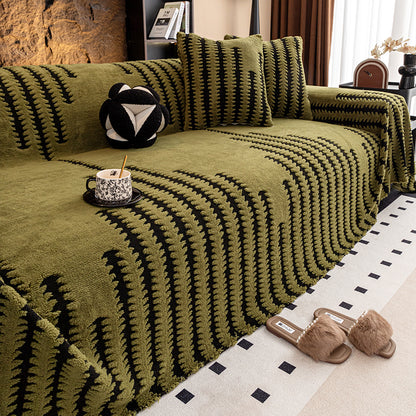 🛋️ Časovno omejena ponudba: 【180*130 cm】【180*150 cm】Mehka in nedrseča žametna prevleka za kavč🍂