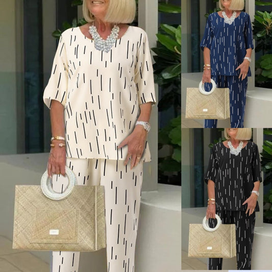 ⏰💥Promoție de sezon【S-5XL】 Top și pantaloni largi din două piese