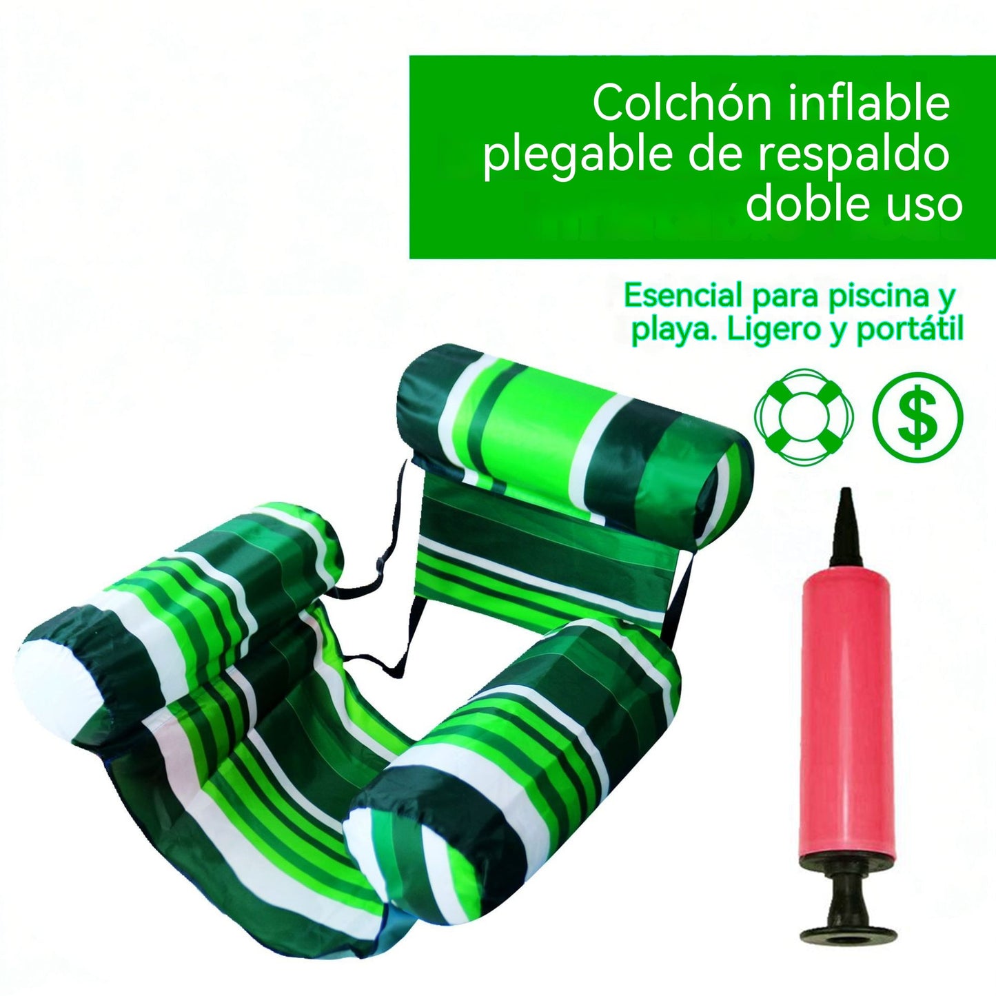💦📢Plutajuća napuhavajuća sofa za plivanje s naslonom i sklopivim dizajnom