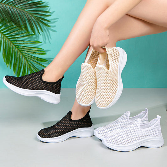 🔥💖【35-41】La modă Hundred Hollowed Out Înălțime Creșterea Sports Tennis Shoes