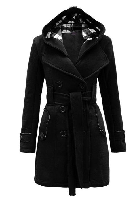 ✨【49% OFF】【S-3XL】Jachetă călduroasă cu glugă de lungime medie pentru femei-3852565