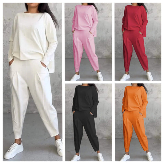 💥 50% reducere 💖 2024 nou costum pantaloni cu maneci lungi de toamna si iarna - moale si calduros 3865002
