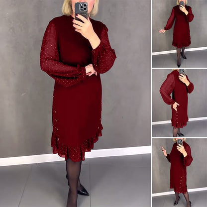 💖💖【S-5XL】🍁🍂Rochie nouă la modă de toamnă și iarnă de înaltă calitate-3843718