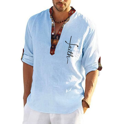 💥👔【Bestseller🔥】T-shirt pentru bărbați, de marime mare, din bumbac, cămăși cu decolteu în V
