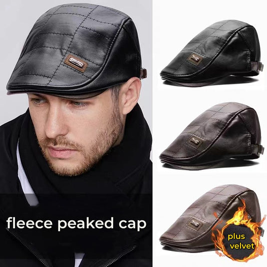 🔥🧢【Časově omezený prodej】 Pánský vysoce kvalitní retro baret z pravé kůže - 3862743