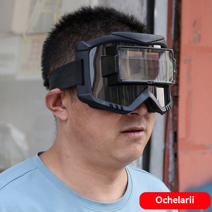 【Oferta pe timp limitat】Mască de protecție anti-orbire și anti-grătare cu reglare automată a luminii ---- protecție pentru ochi, respirabilă și termoizolantă.