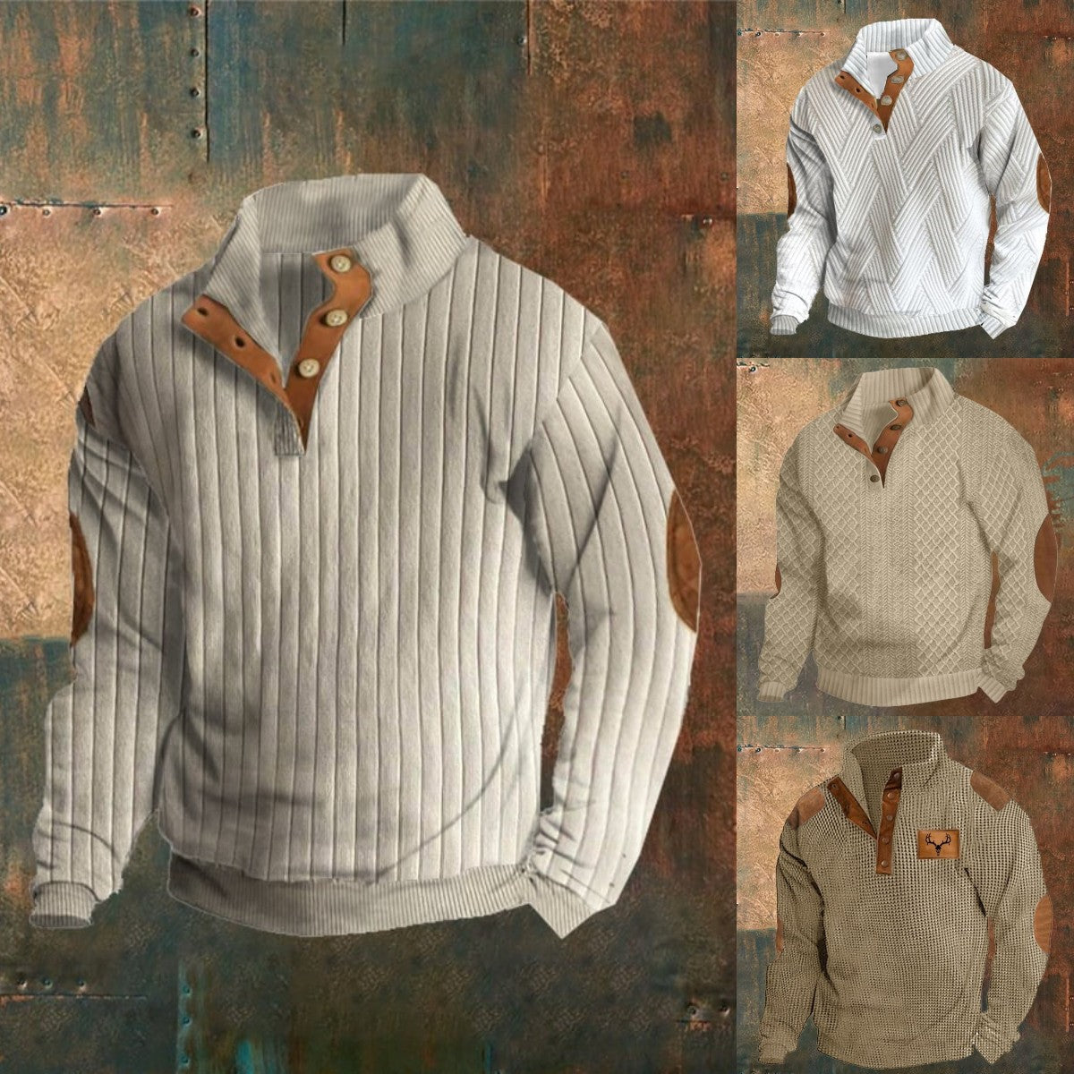 🔥🎉[S-5XL] Iarna 2024, noul hanorac casual simplu, cu mânecă lungă, pentru bărbați-3850638