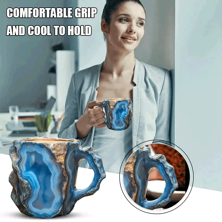 🥰[Sănătate + Aproape De Natură] Cană De Cafea Cristal Mineral Din Rășină-3873583