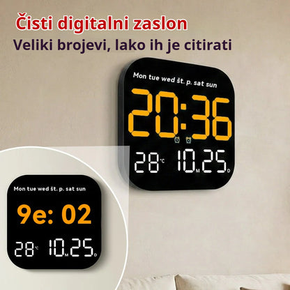 🛏️Višenamjenski LED elektronički sat -🌙 Nježno vas budi, recite zbogom dosadnim budilicama! Vrijeme + Datum + Dan u tjednu + Temperatura + Alarm, jedan sat za više namjena.