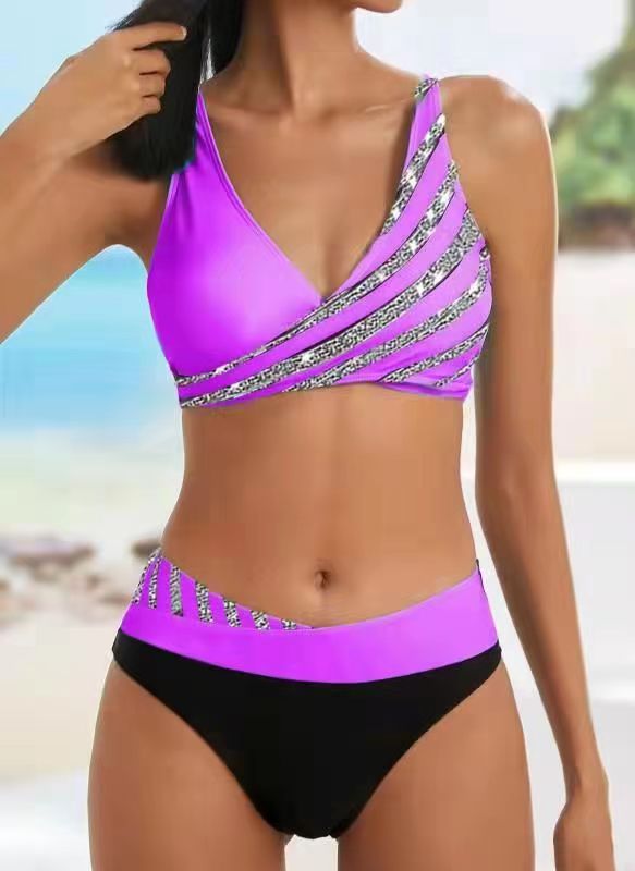 🌟【Novi dolazak Ograničeno vrijeme 50% popusta】👙【S-3XL】2026 Novi ženski dvodijelni bikini kupaći kostim s printom - brzosušeći