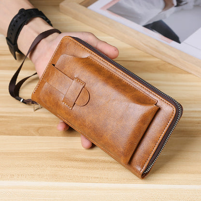 💼【Reducere pe timp limitat】 Portofel multifuncțional pentru bărbați, realizat manual din piele naturală, în stil nou-3876489