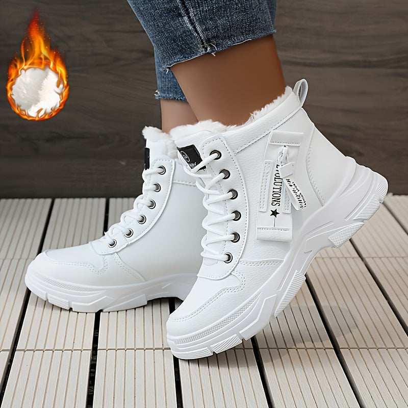 🔥【50% REDUCERE】🥰🥰【35-45】Cizme de zăpadă de iarnă cu fermoar lateral pentru femei-3839366